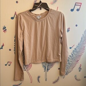 Women’s Long-Sleeve Crewneck Tee - Taupe